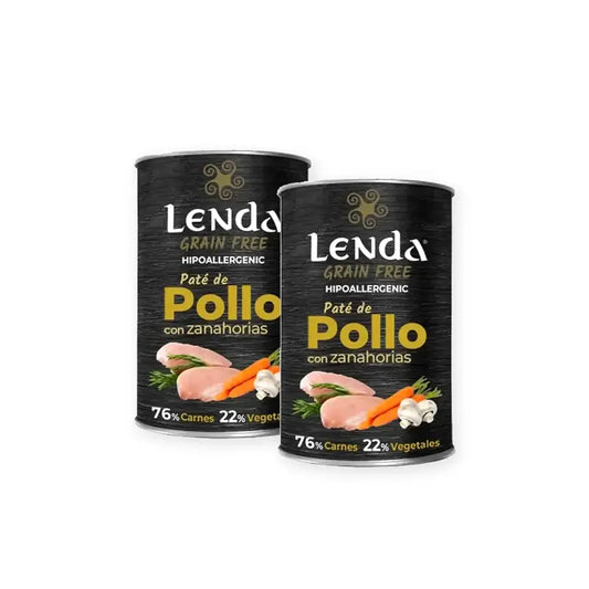Lenda Wet Chien Poulet, lot de 2 x 12 x 400 g