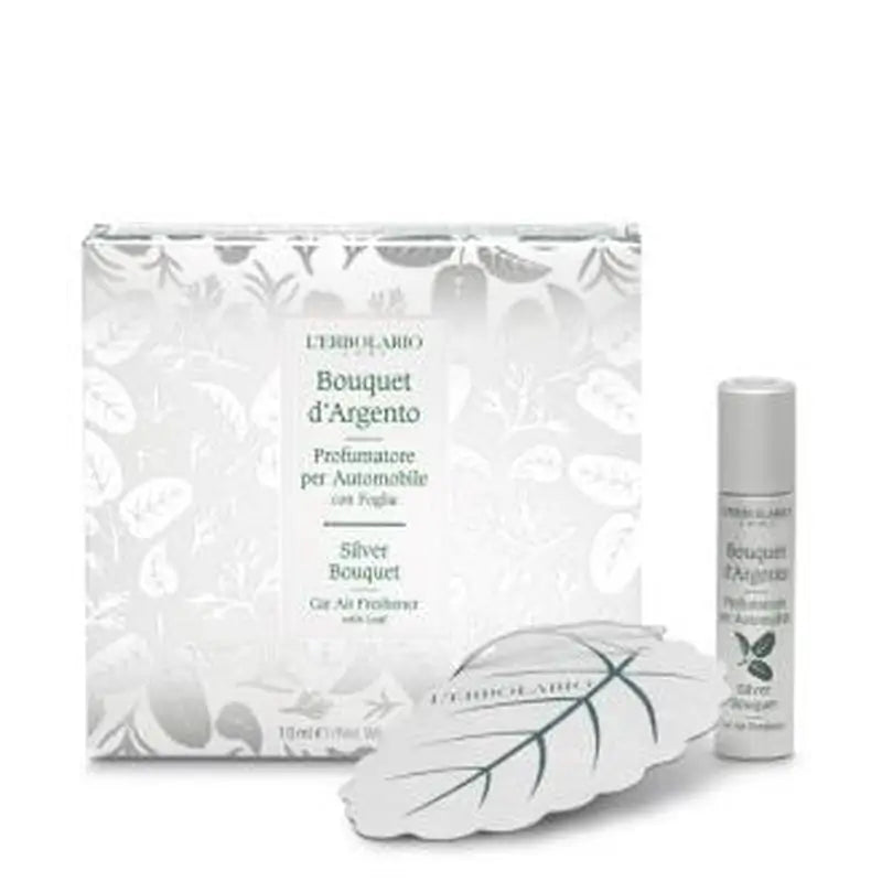 L'Erbolario Silver Bouquet Car Perfume Car Perfumer With Leaf