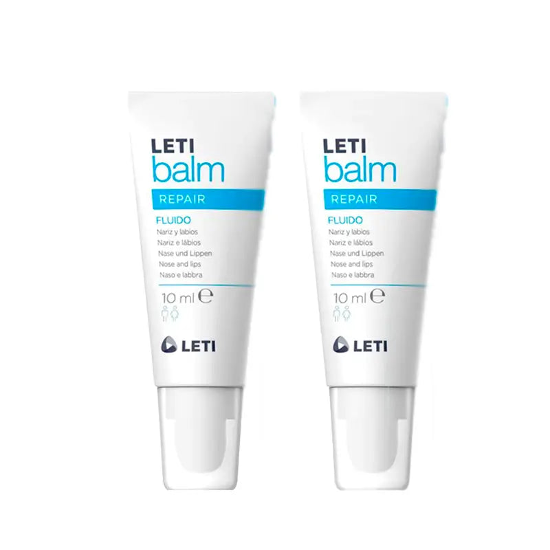 Letibalm Pack fluide réparateur nez et lèvres, 2 x 10ml