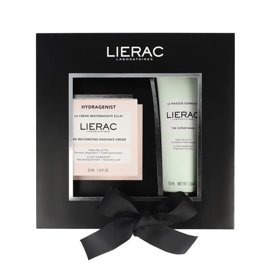 Lierac Hydragenist Crème éclaircissante réhydratante + Masque exfoliant, 125 ml