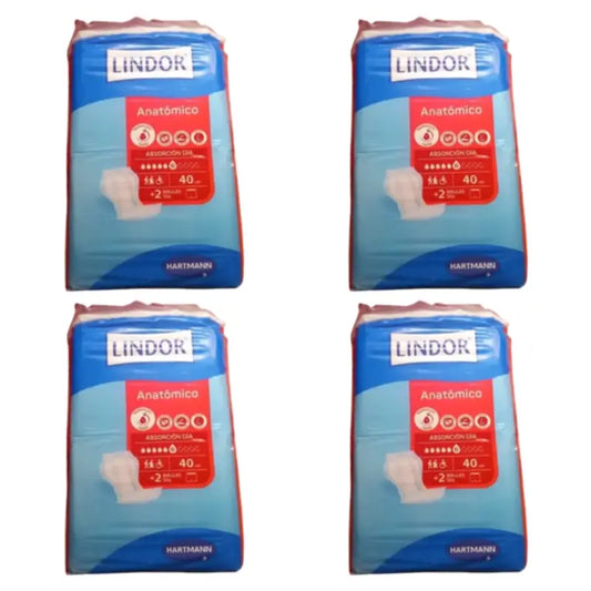 Couches anatomiques de nuit Lindor,   lot de 4 x 80 unités
