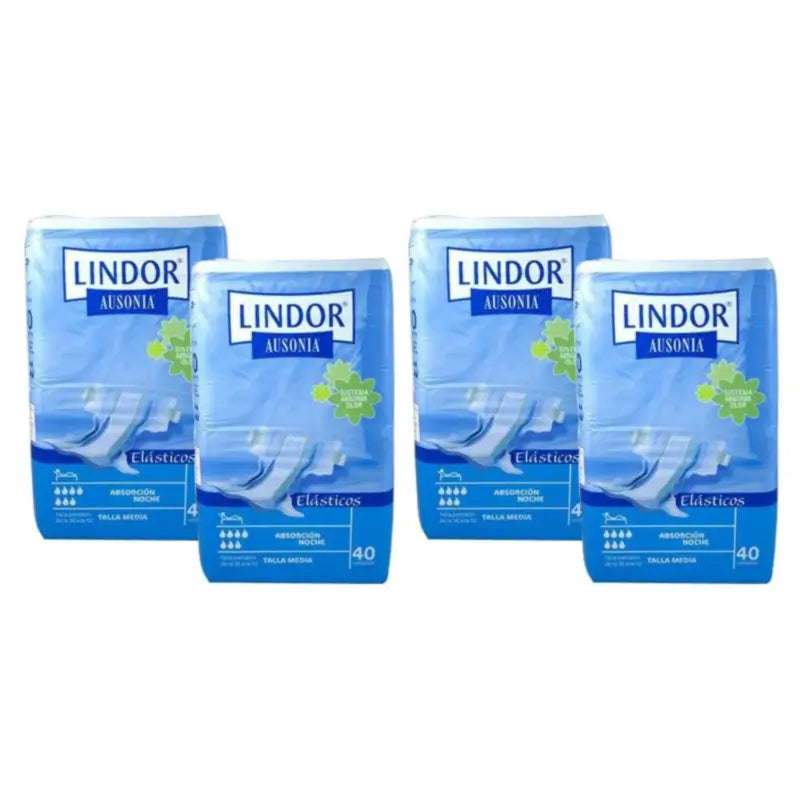 Couches élastiques Lindor pour la nuit, taille M, lot de 2 x 80 unités