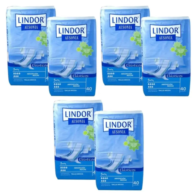 Couches élastiques Lindor pour la nuit, taille M, lot de 3 x 80 unités