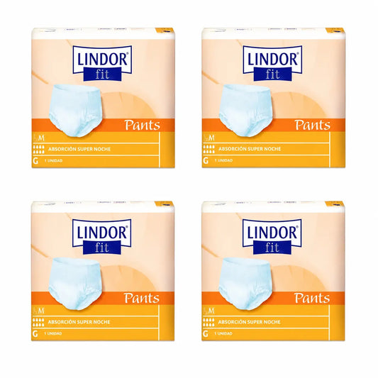 Lindor Couches Fit Pants Super Nuit, taille M, 80 unités, lot de 4