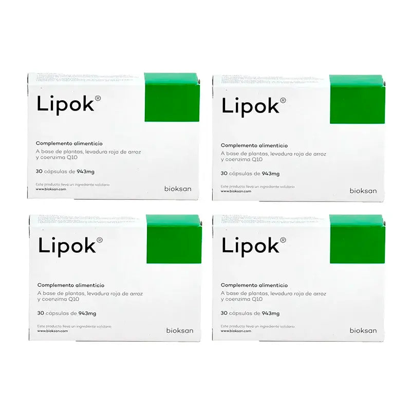 Lipok Complément Alimentaire, Pack 4 x 30 Capsules