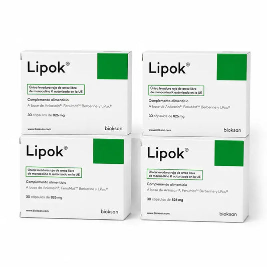 Lipok, complément alimentaire, lot de 4 x 30 gélules