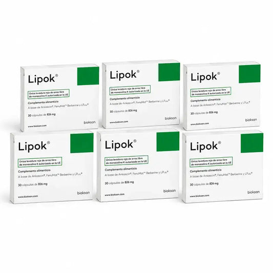 Lipok, complément alimentaire, lot de 6 x 30 gélules