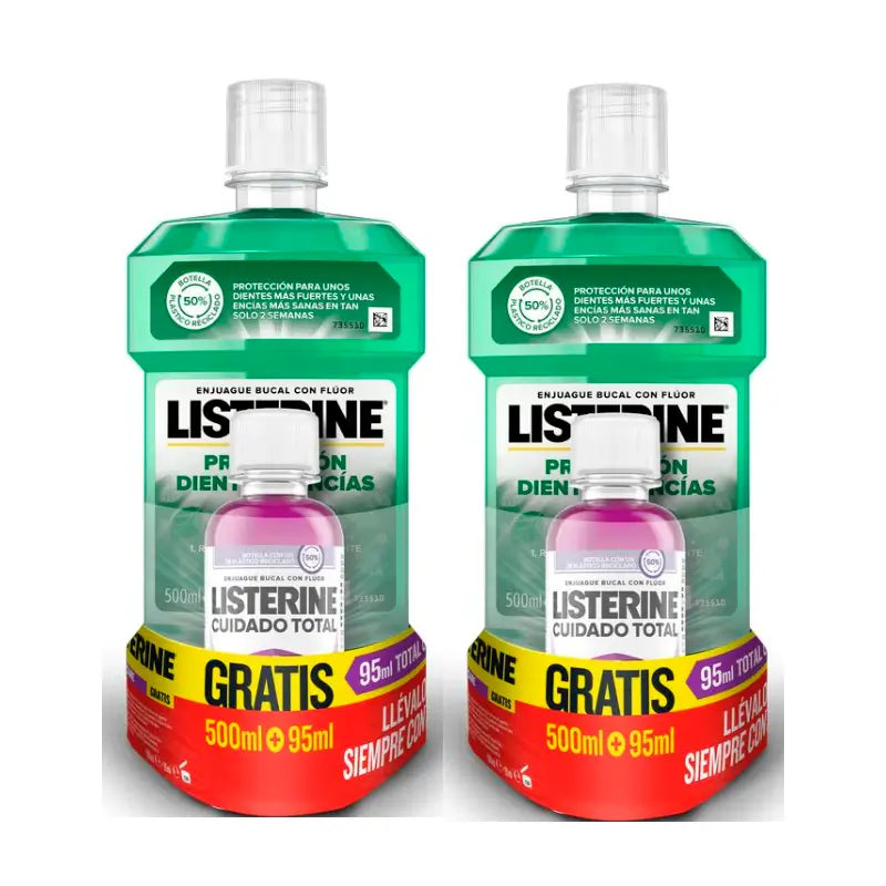 Listerine Duplo dents et gencives, 2 x 500Ml + Ct 95Ml