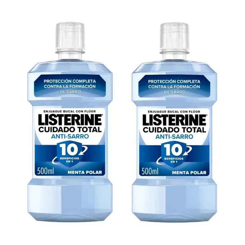 Listerine Duplo - Bain de bouche anti-tartre avancé, 2 x 500 ml