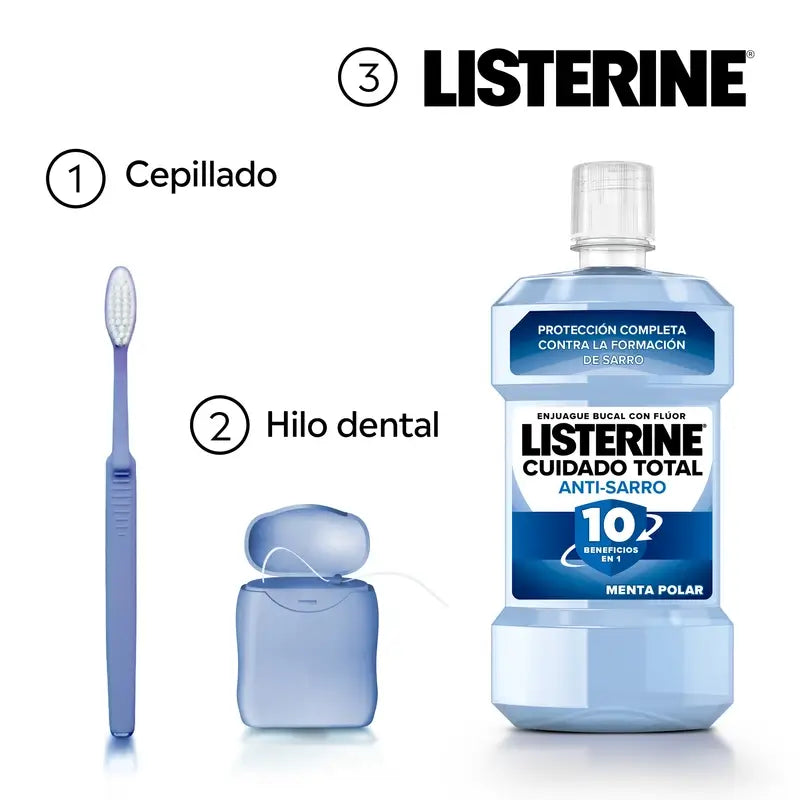 Listerine Duplo - Bain de bouche anti-tartre avancé, 2 x 500 ml