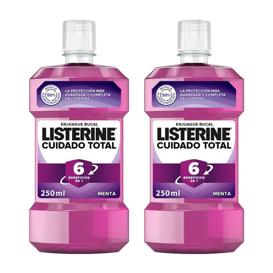 Rince-bouche Listerine Duplo Total Care, saveur menthe, 2 x 250 ml