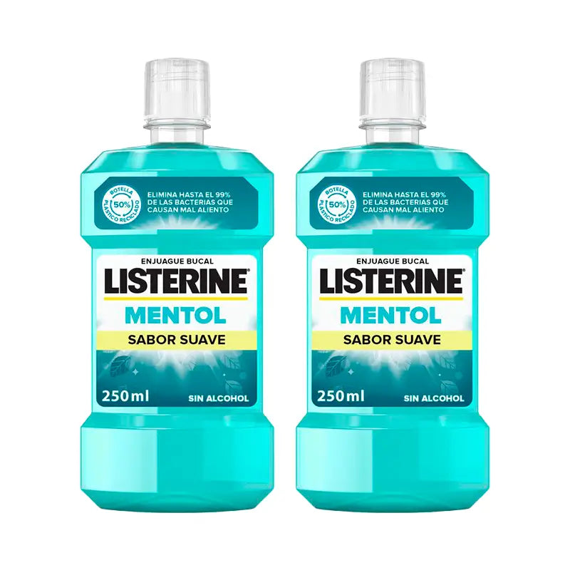 Listerine Duplo, bain de bouche au menthol, 2 x 250 ml