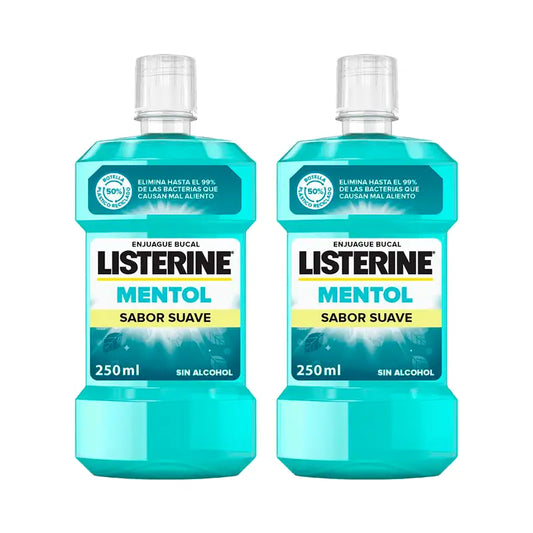 Listerine Duplo, bain de bouche au menthol, 2 x 250 ml