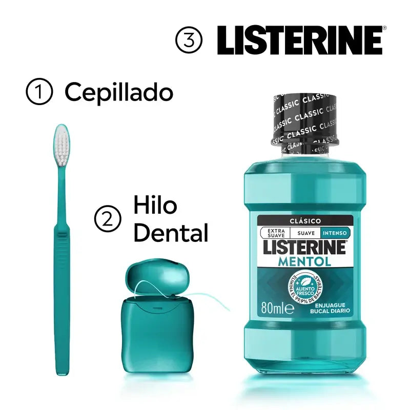 Rince-bouche Listerine Menthol, 80 ml