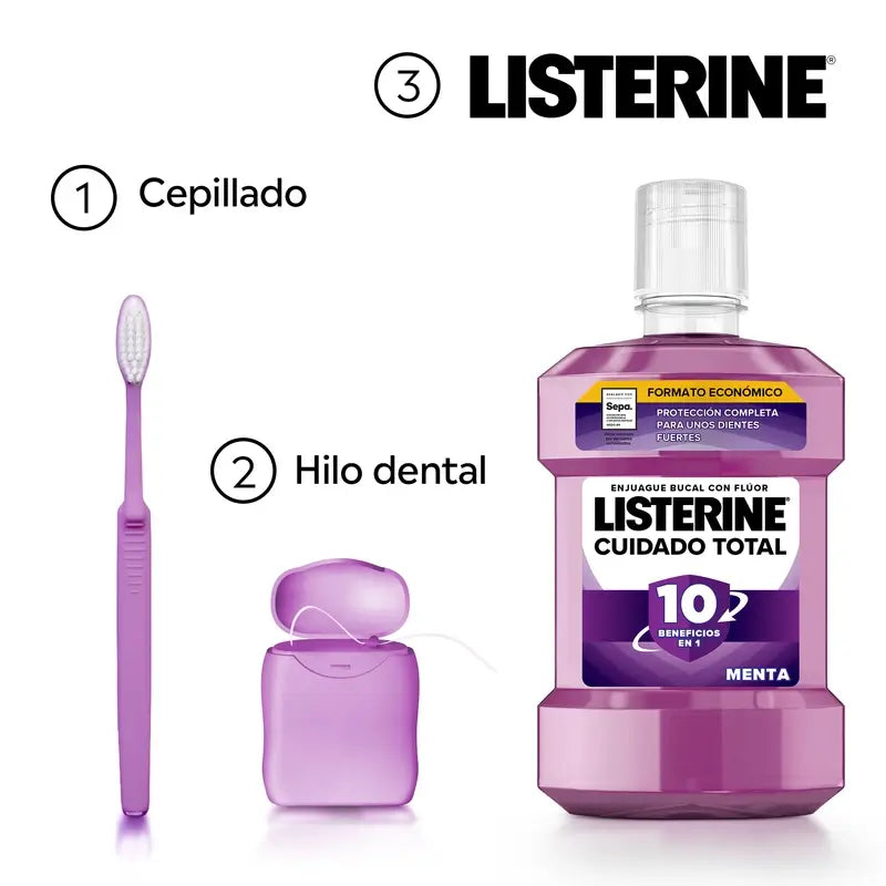 Rince-bouche Listerine Total Care, arôme menthe, 1L