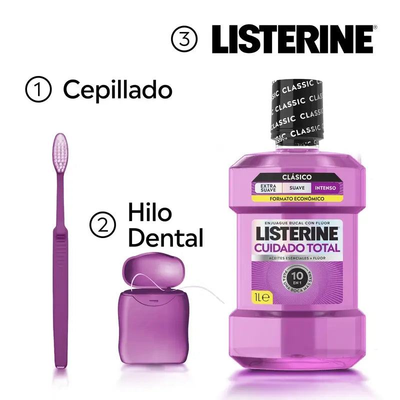 Rince-bouche Listerine Total Care, arôme menthe, 1L