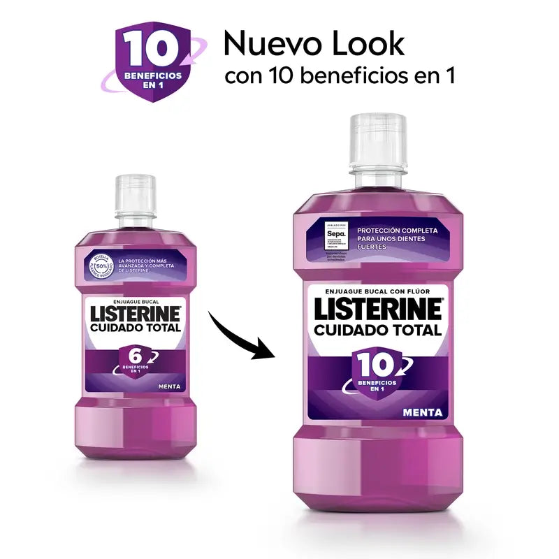 Listerine Total Care Bain de bouche à la menthe, 500 ml
