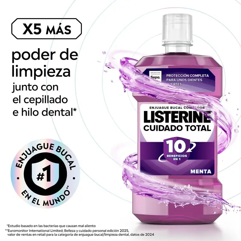 Listerine Total Care Bain de bouche à la menthe, 250 ml