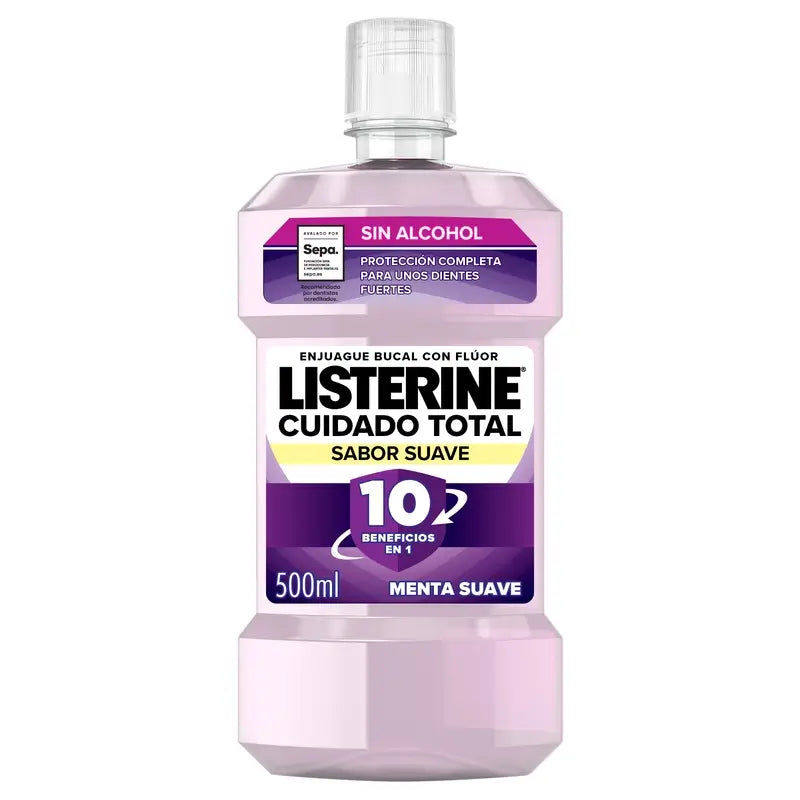 Listerine Total Care Mild Flavour Alcohol-Free Mouthwash, 500 Ml