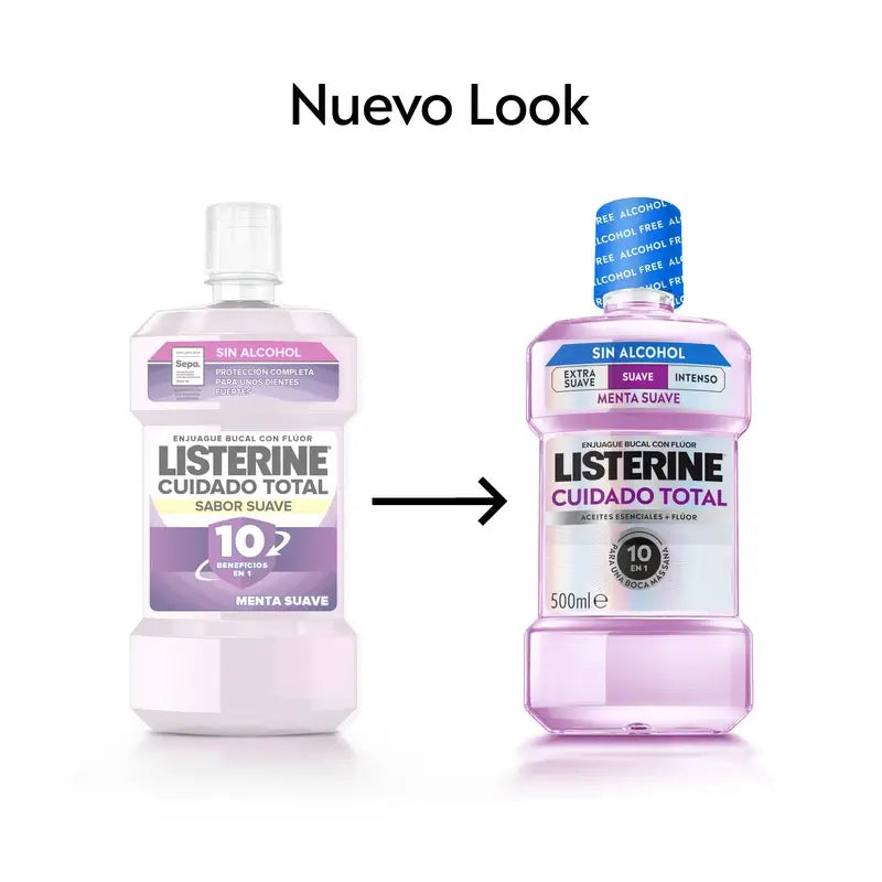 Rince-bouche sans alcool Listerine Total Care Mild Flavour, 500 ml