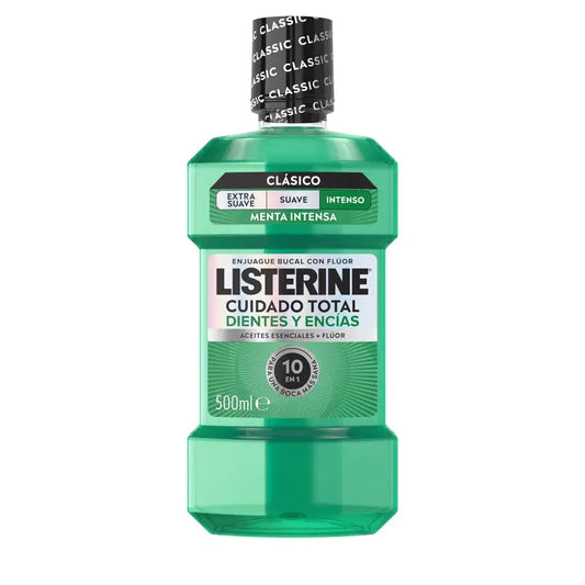 Rince-bouche Listerine pour la protection des dents et des gencives, menthe fraîche, 500 ml