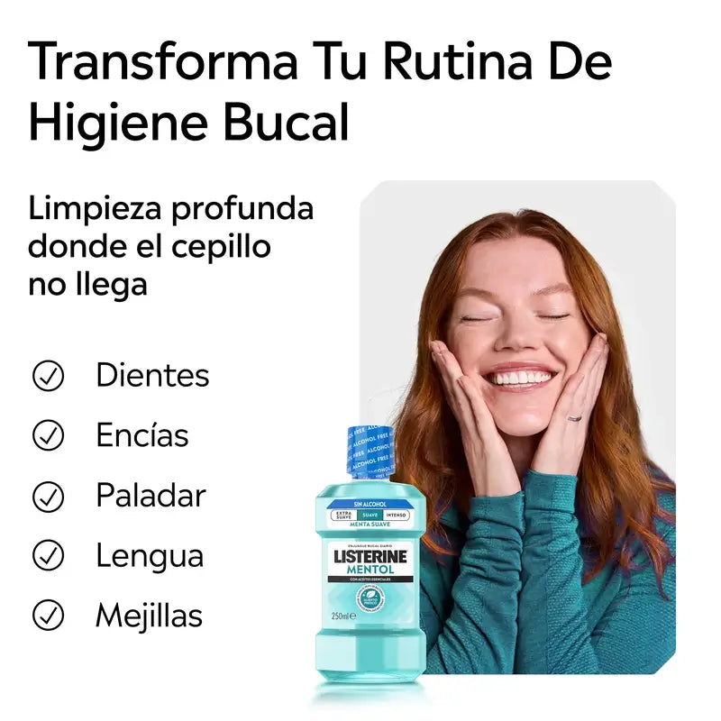 Listerine, bain de bouche au menthol, 250 ml