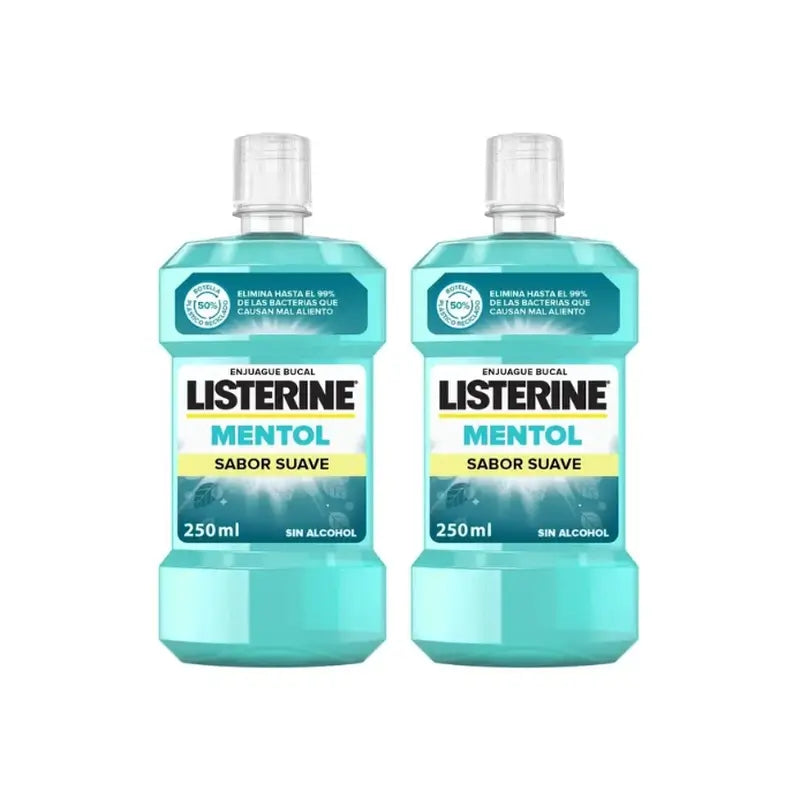 Rince-bouche Listerine Menthol Mild Flavour Pack 2 x 250 ml