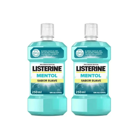 Rince-bouche Listerine Menthol Mild Flavour Pack 2 x 250 ml