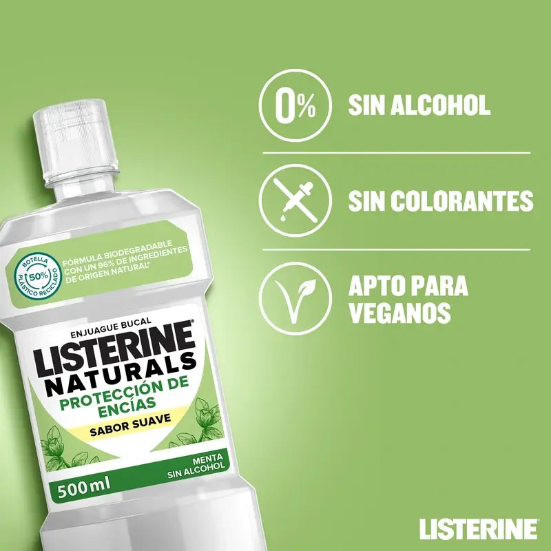 Rince-bouche Gingiva de Listerine Naturals, 500 ml