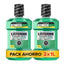 Rince-bouche Listerine pour la protection des dents et des gencives, menthe fraîche, paquet de 2X1L