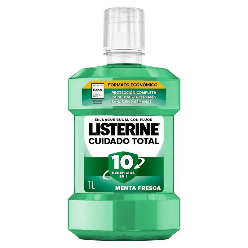 Rince-bouche Listerine pour la protection des dents et des gencives Menthe fraîche, 1L
