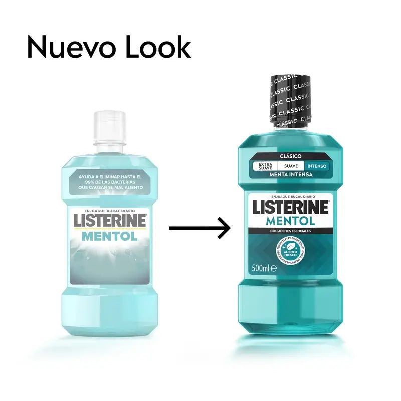 LISTERINE Bain de bouche au menthol, 500 ml