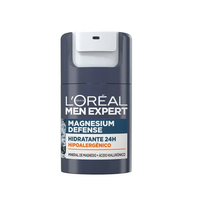 L'Oréal Paris Men Expert Crème Hydratante Hypoallergénique : Magnésium Minéral & Acide Hyaluronique