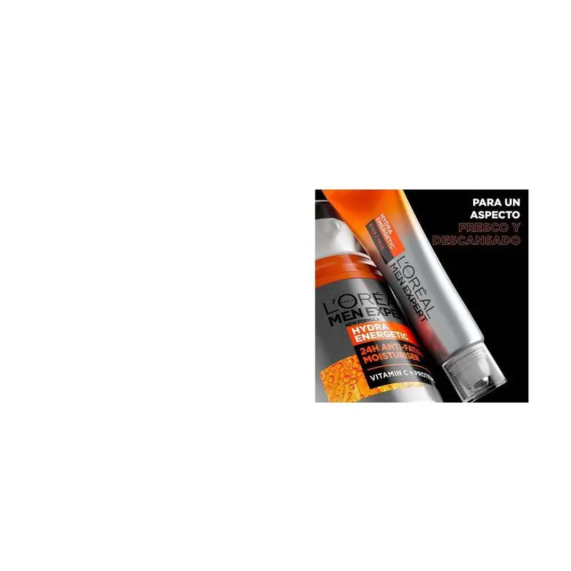 L'Oréal Paris Men Expert Hydra Energetic 24H Anti-Fatigue Crème Hydratante pour Homme à la Vitamine C et aux Protéines - 50 Ml