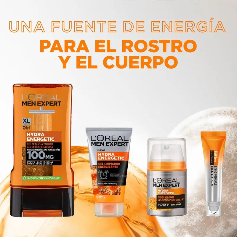 L'Oréal Paris Men Expert Hydra Energetic 24H Anti-Fatigue Crème Hydratante pour Homme à la Vitamine C et aux Protéines - 50 Ml