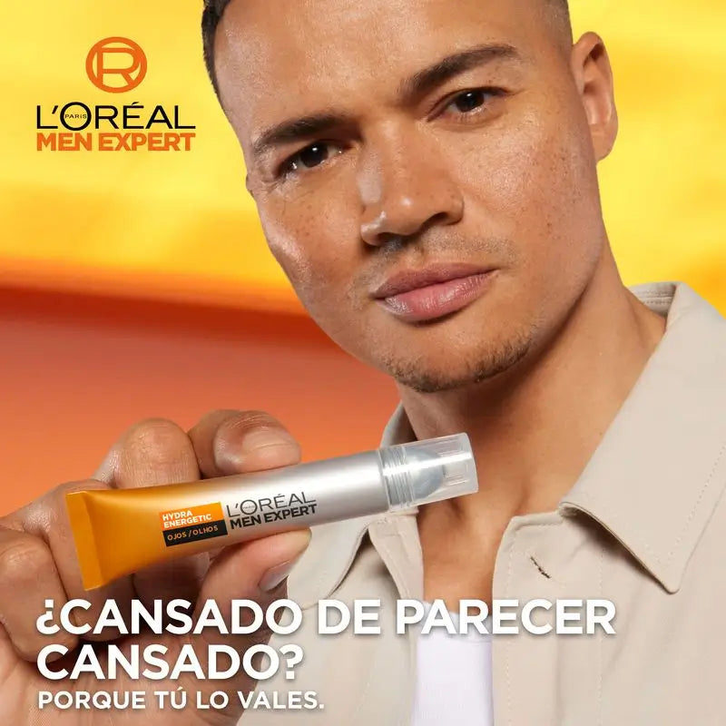 L'Oréal Paris Men Expert Hydra Energetic Roll-On Eyes Ice Effect Anti-Bags & Anti-Cernes Pour Homme - 10 Ml