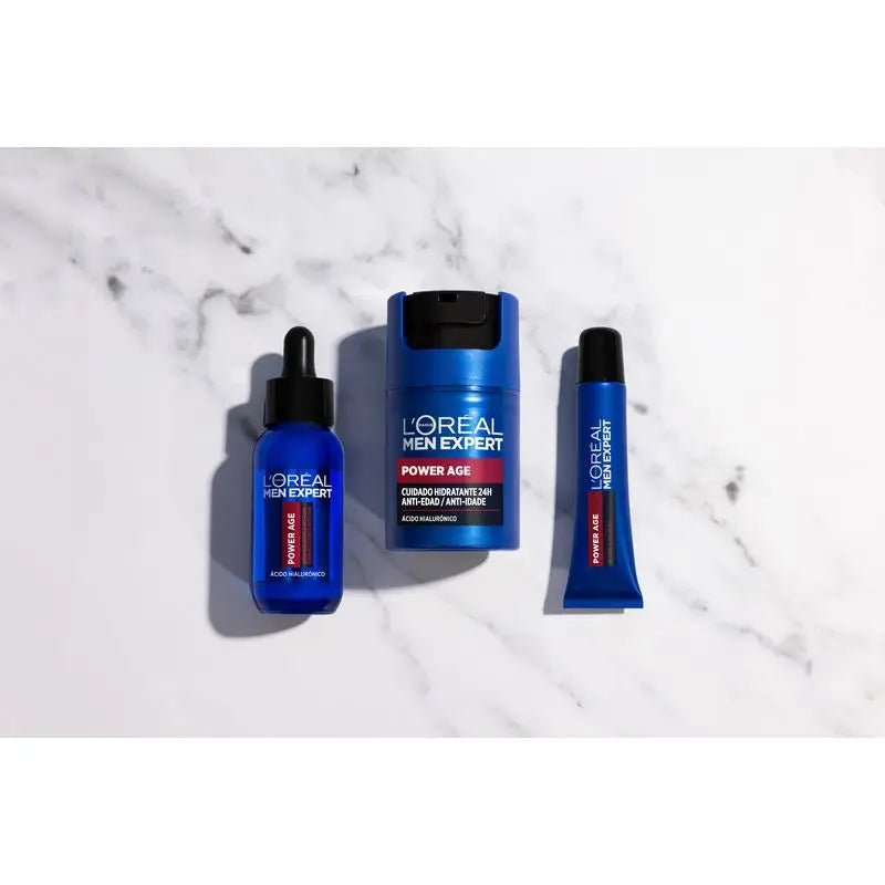 L'Oréal Paris Men Expert Power Age Contour des Yeux Anti-Age avec Acide Hyaluronique [Nouveau Pack Vitalift].