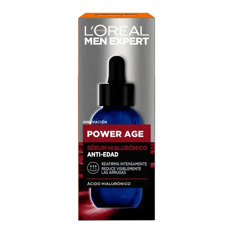 L'Oréal Paris Men Expert Power Age Serum : Anti-âge avec acide hyaluronique, réduit les rides