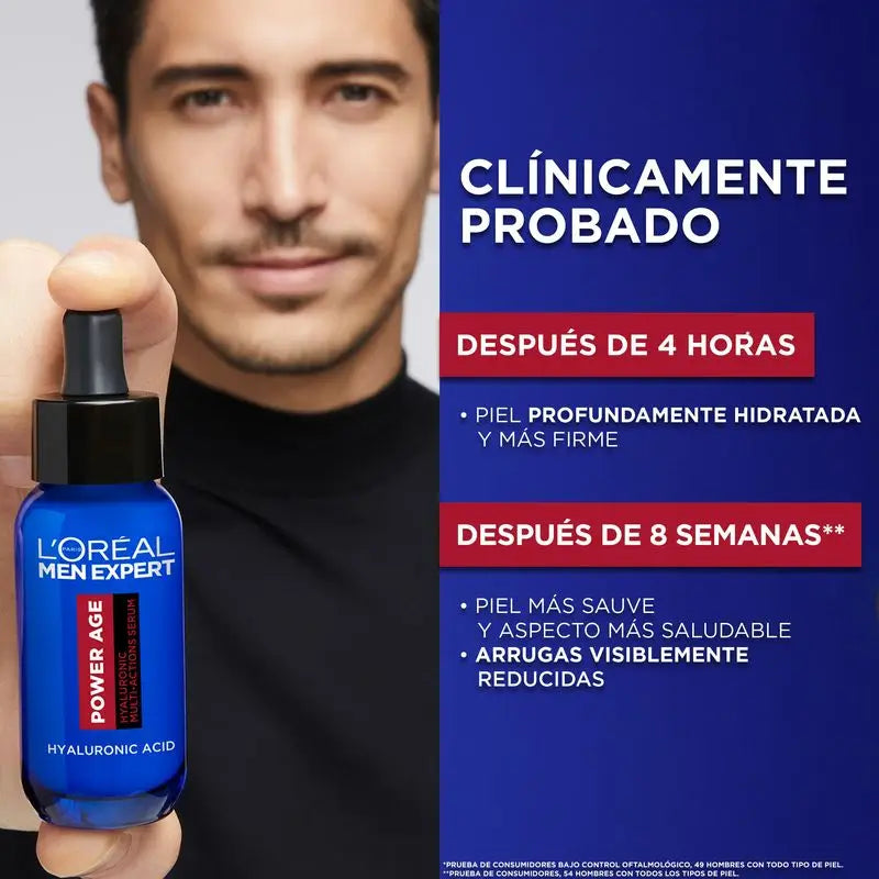 L'Oréal Paris Men Expert Power Age Serum : Anti-âge avec acide hyaluronique, réduit les rides