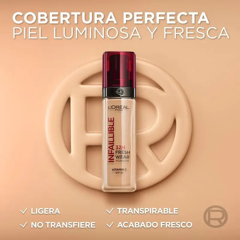 L'Oréal Paris Fond de teint Infaillible 32H Freshwear 30Ml Teinte 130