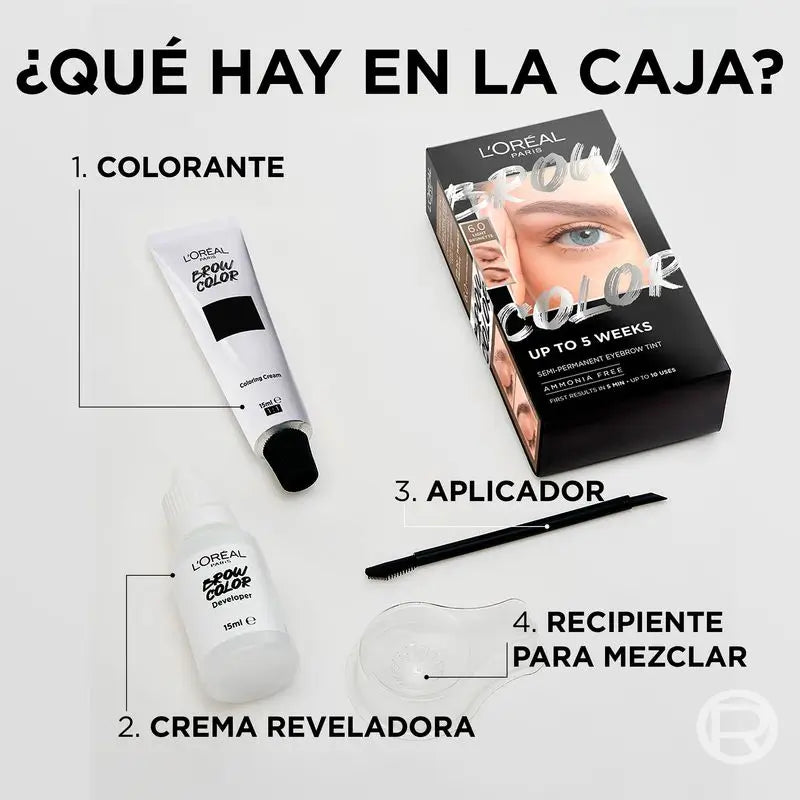 L'Oréal Paris Brow Colour Colorant à sourcils semi-permanent 1.0 noir