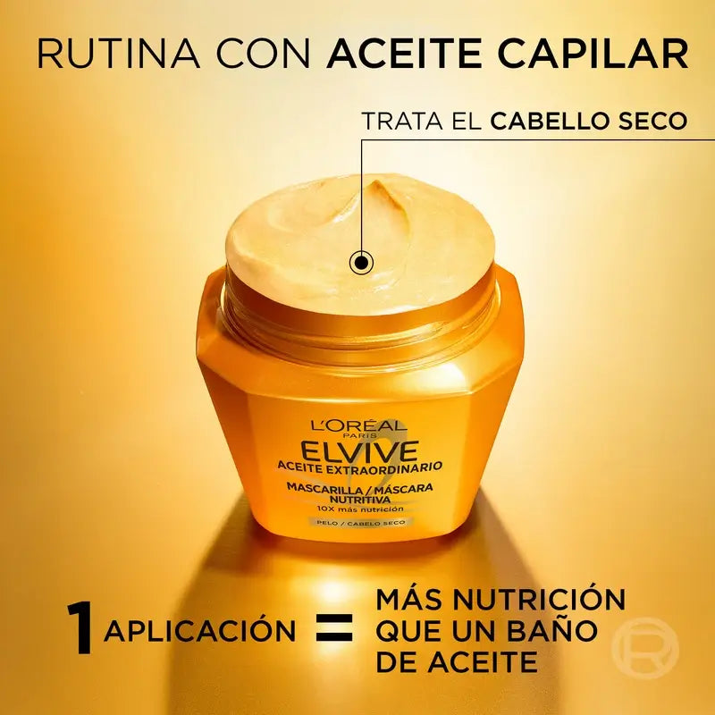 L'Oréal Paris Elvive Masque Nourrissant à l'Huile Extraordinaire, 310 ml