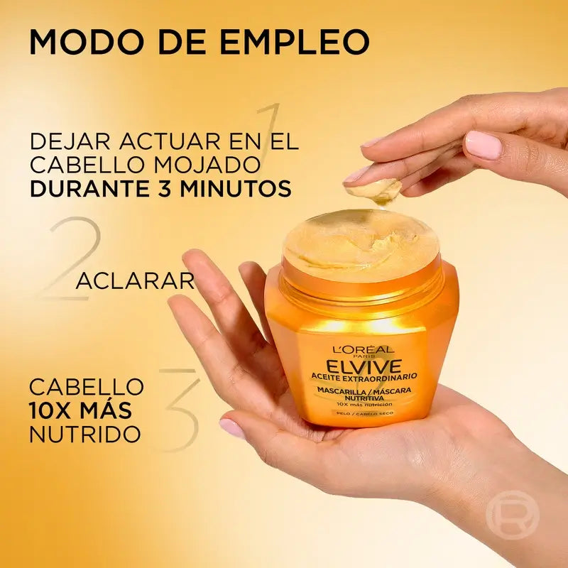 L'Oréal Paris Elvive Masque Nourrissant à l'Huile Extraordinaire, 310 ml