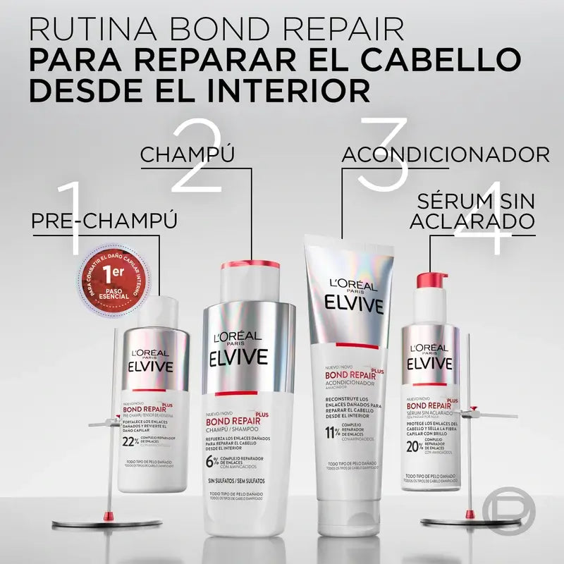 L'Oréal Paris Elvive Bond Repair Plus Shampooing Fortifiant, 200 ml