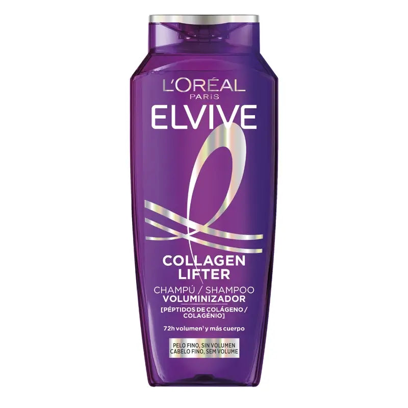 L'Oréal Paris Elvive Shampooing Volumisant, avec Peptides de Collagène, 700 ml