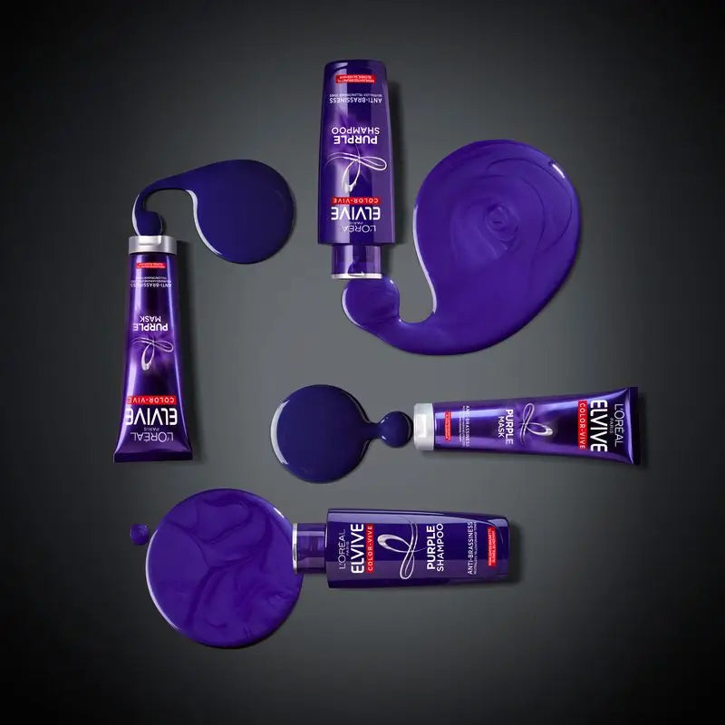 L'Oréal Paris Elvive Color Vive Violet Conditionneur matifiant pour cheveux méchés, blonds ou gris 150Ml