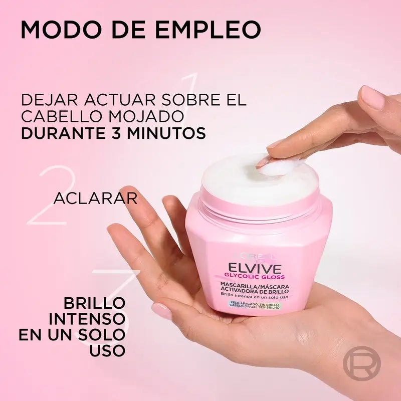 L'Oréal Paris Elvive Glycolic Gloss Shine Activating Mask, 310 ml