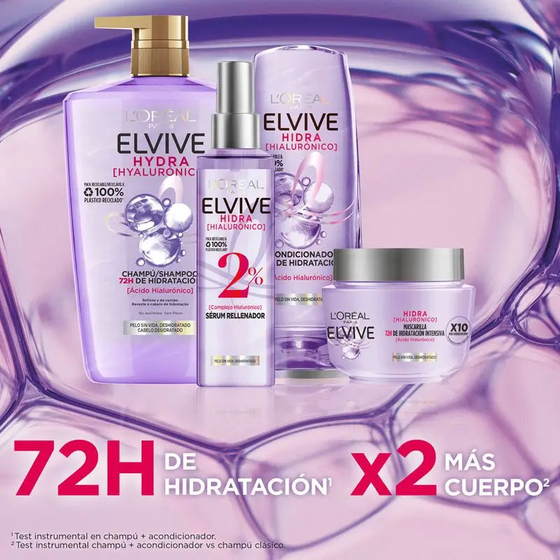 L'Oréal Paris Elvive Hydra Hyaluronic 72H Conditionneur Hydratant 300Ml
