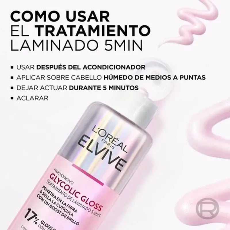 L'Oréal Paris Elvive 5 Min. Glycolic Gloss Treatment With Glycolic Acid Cheveux doux et brillants