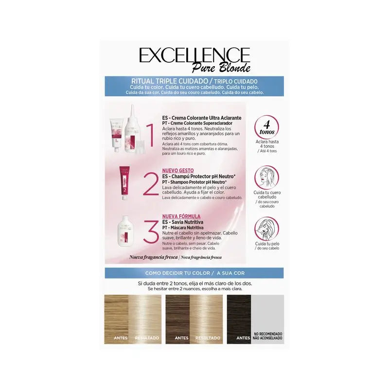 L'Oréal Paris Excellence Pure Blonde Ultra-Lightening - Teinte 01 Blond Naturel Ultra Clair